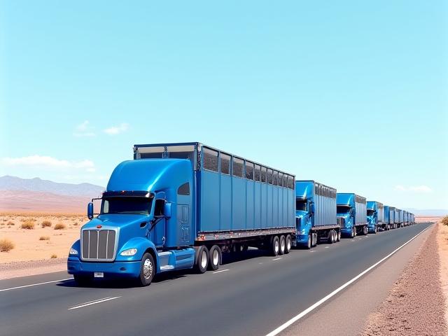 Oversized cooling units on step-deck trailers for AI data center build
