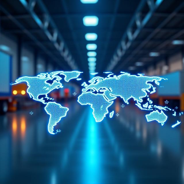 Abstract network of global logistics connections